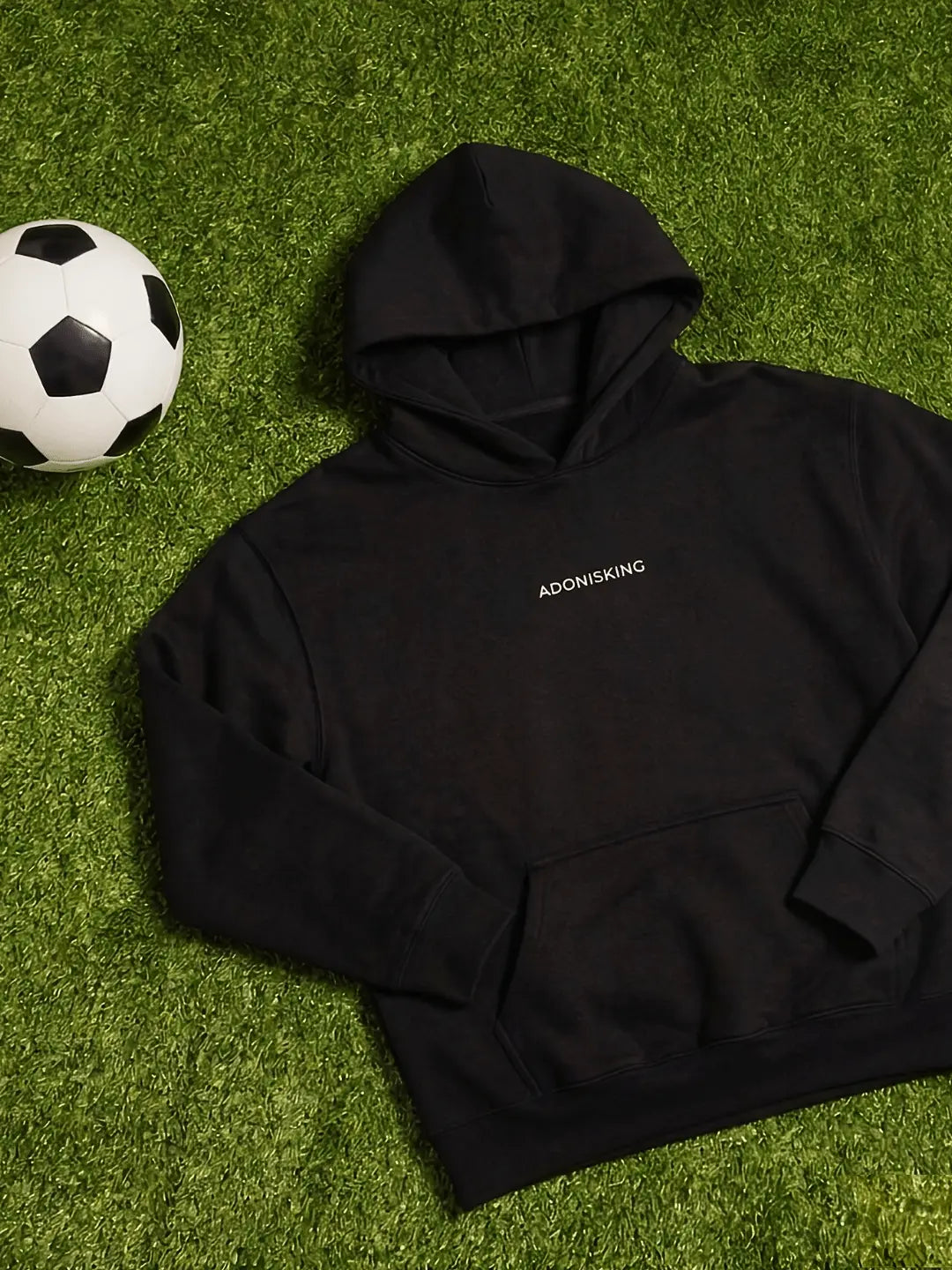 Black Visionary Fleece Knit Hoodie Adonis King Collection Hoodie
