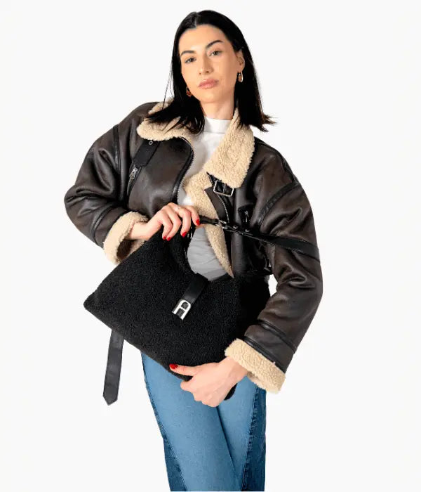 MADDIE SHOULDER BAG - BLACK Adonis King Collection 