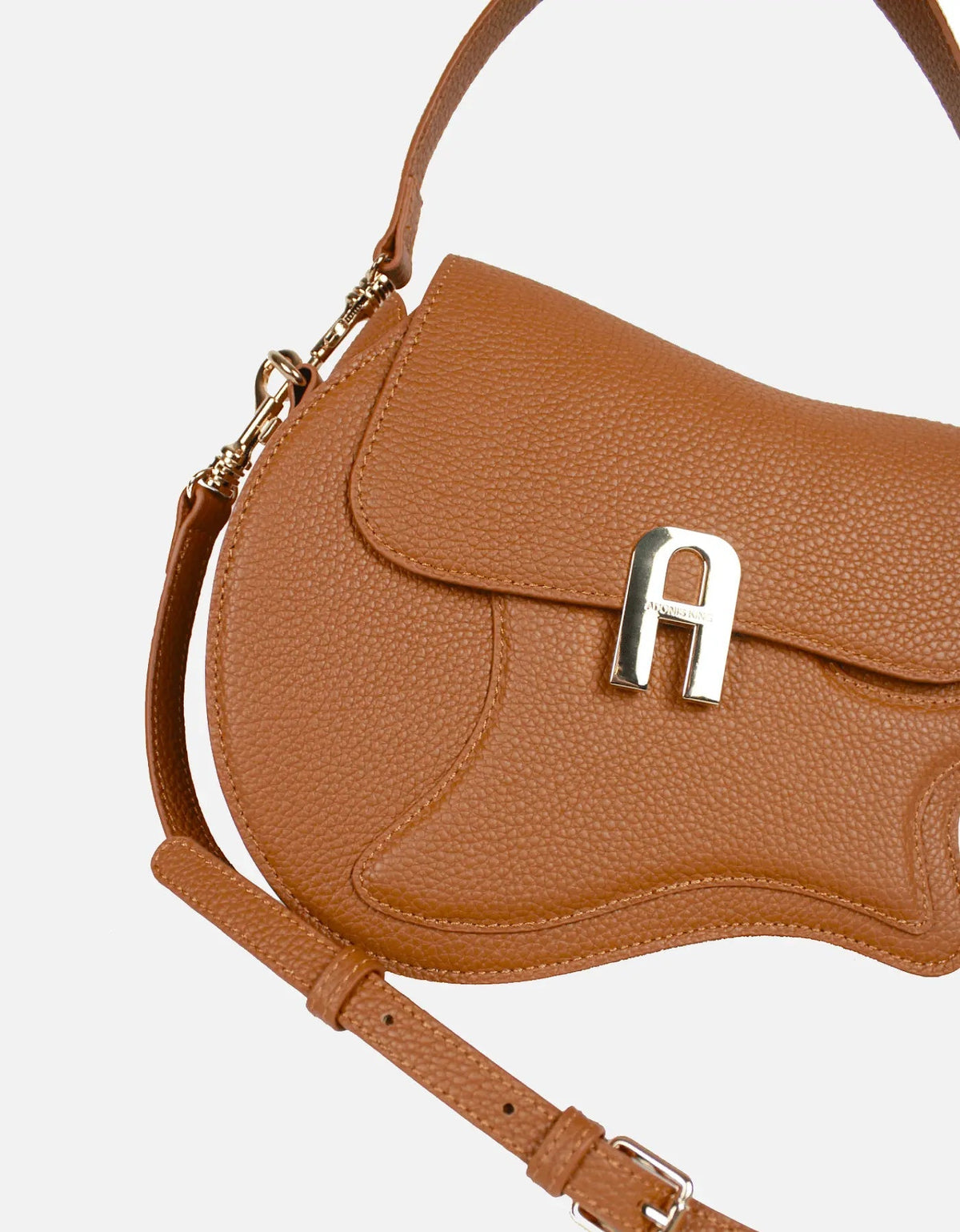Soloist Pebble Leather Crossbody Bag with Strap