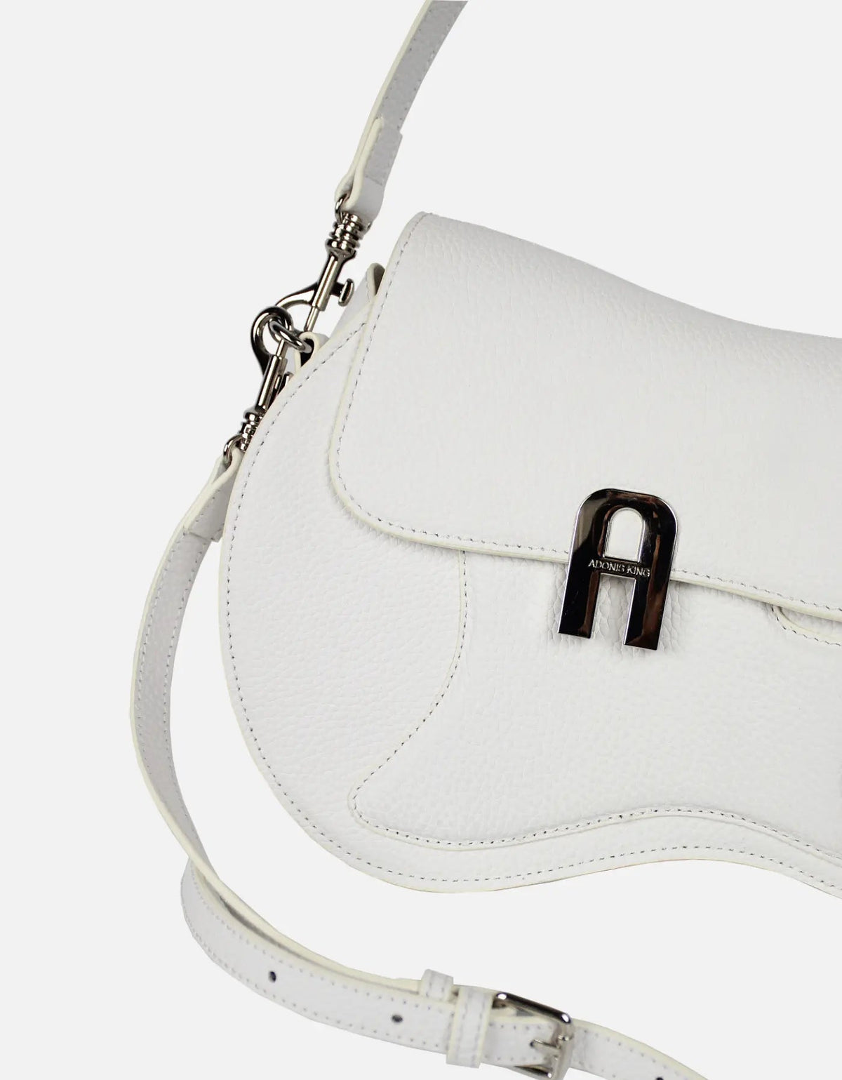 Soloist Pebble Leather Crossbody Bag with Strap