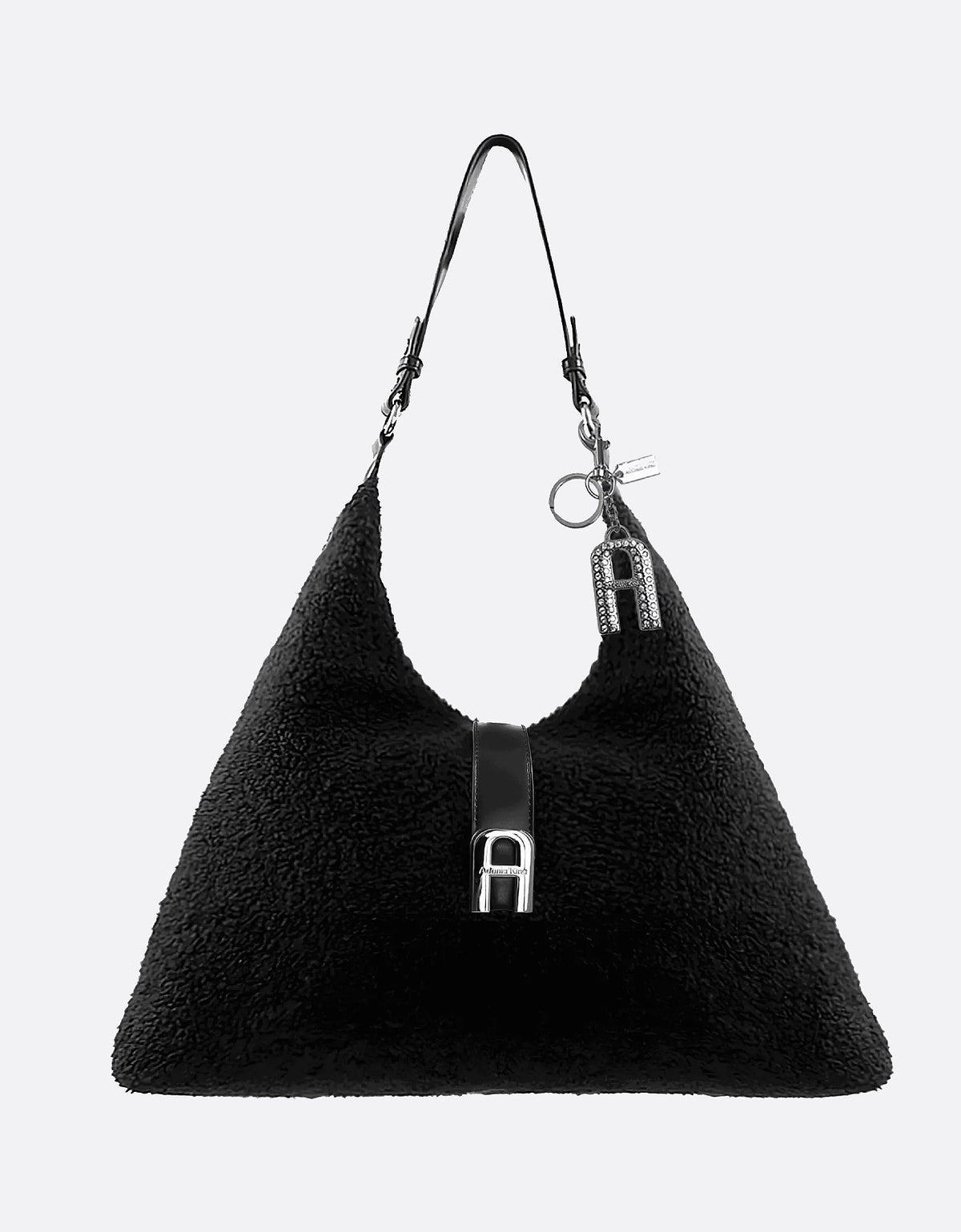 Signature Silver Metal Bag Charm, Unisex